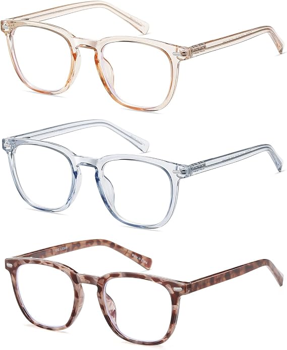 EYECEDAR 3-Pack Reading Glasses for Women Blue Light Blocking Eye Glasses Eyeglasses Readers for Women 2.5