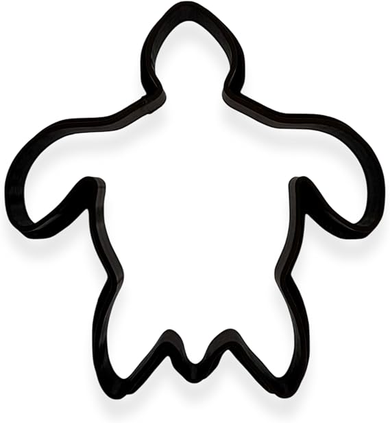 Sea Turtle Cookie Cutter with Easy Push Design (3.5 inch)