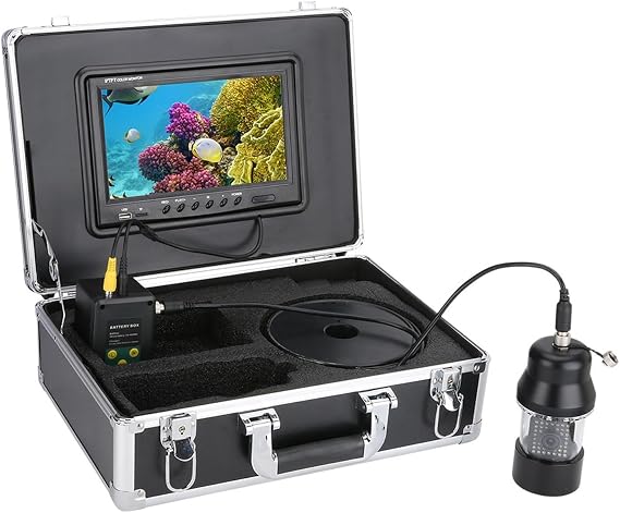 9 Inch DVR Recorder Underwater Fishing Video Camera Fish Finder IP68 Waterproof 38 LEDs 360 Degree Rotating Camera 20m 50m 100m Ice Lake Boat(100M)