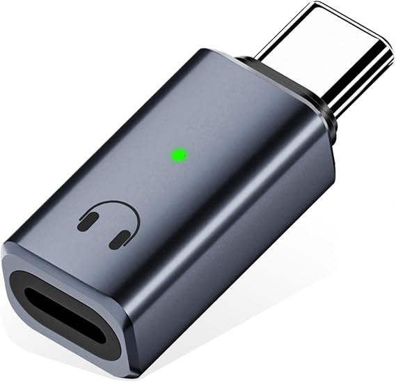 Jadebones USB-C to Light-ning Audio Adapter Only for Apple EarPods Headphones, Not for Charging/Data Transfer, Type C to Light-ning Converter for iPhone 15/Plus/Pro/Pro Max, iPad (Grey)
