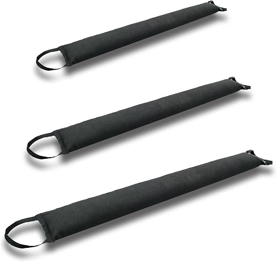 Self-Absorbing Reusable Flood Bags with Handles - Evenly Distributed Absorbents, Multiple Lengths - Home/Garage/Commercial Protection (3ft (Pack of 2) - with Handles)