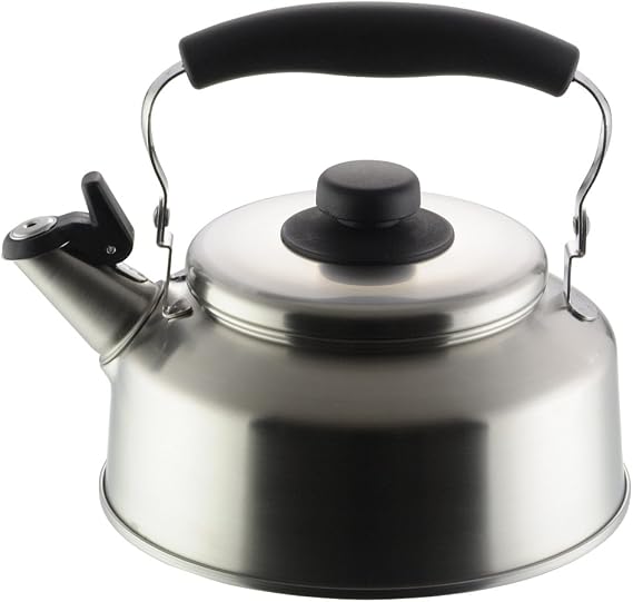 Yoshikawa Tsubamesanjo YJ1277 Seeds Cooking Whistling Kettle, 0.6 gal 2.6 L Kettle, Compatible with Induction Flames, Simple, Made in Japan
