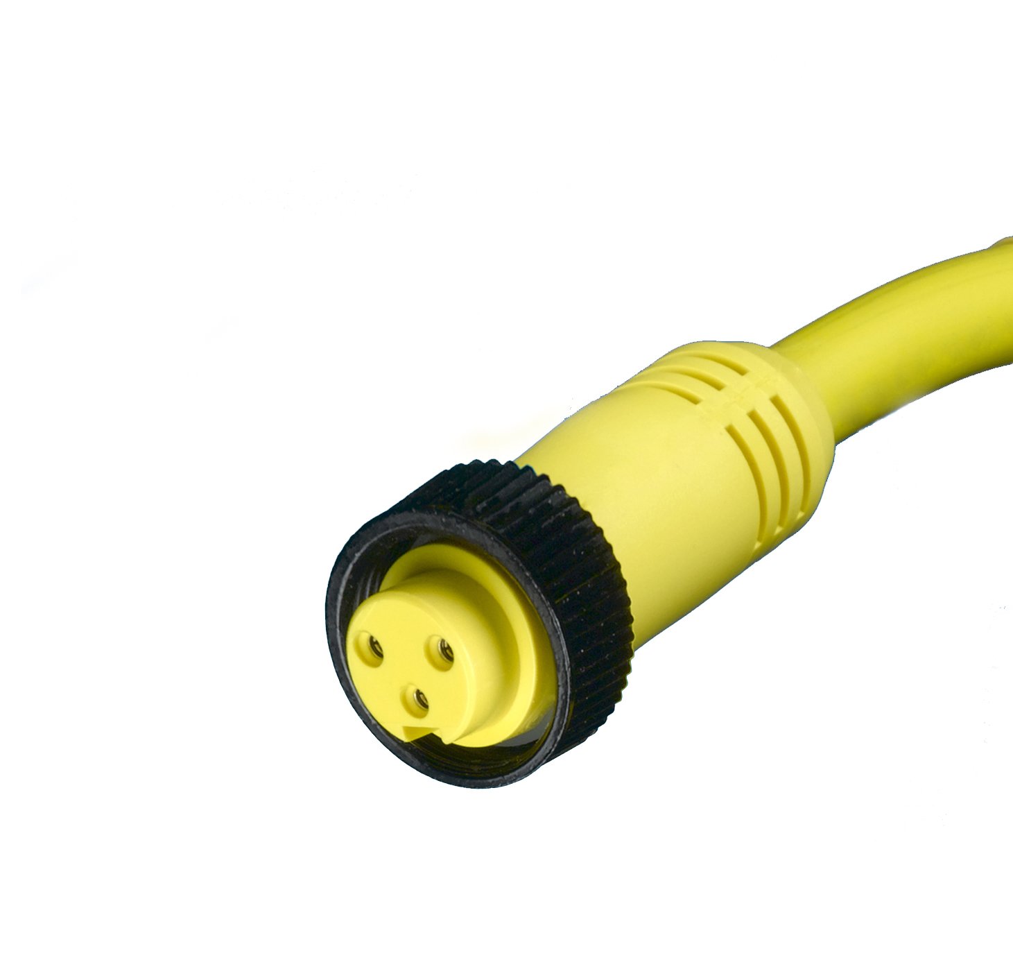 Mini-Change A-Size Single-Ended Cordset, 3 Poles, Female Straight to Pigtail, 16 AWG, PVC Cable, 1.83m 6.0 Length