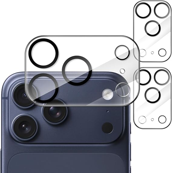 JETech Camera Lens Protector for iPhone 17 Pro Max, Clear, 3-Pack