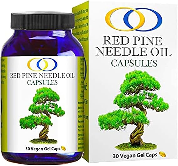 Optimally Organic Korean Red Pine Needle Oil Capsules - Powerful Immune System Booster - Anti Aging Properties - Wild Crafted, Non GMO - Pure, Bioactive, Vegan Beauty Treatment - 30 Capsules