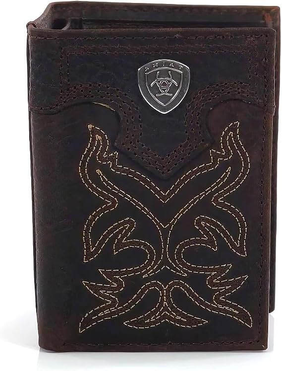 ARIAT Men's Boot Embroidery Tri-Fold Tan
