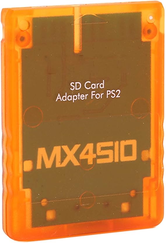 MX4SIO SIO2SD Micro Storage Card Adapter Stable Replacement Card Reader Adapter for (Transparent Orange)