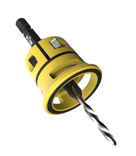LABEAR #8 Countersink Drill Bit with Adjustable Stop, Replaceable HSS Drill