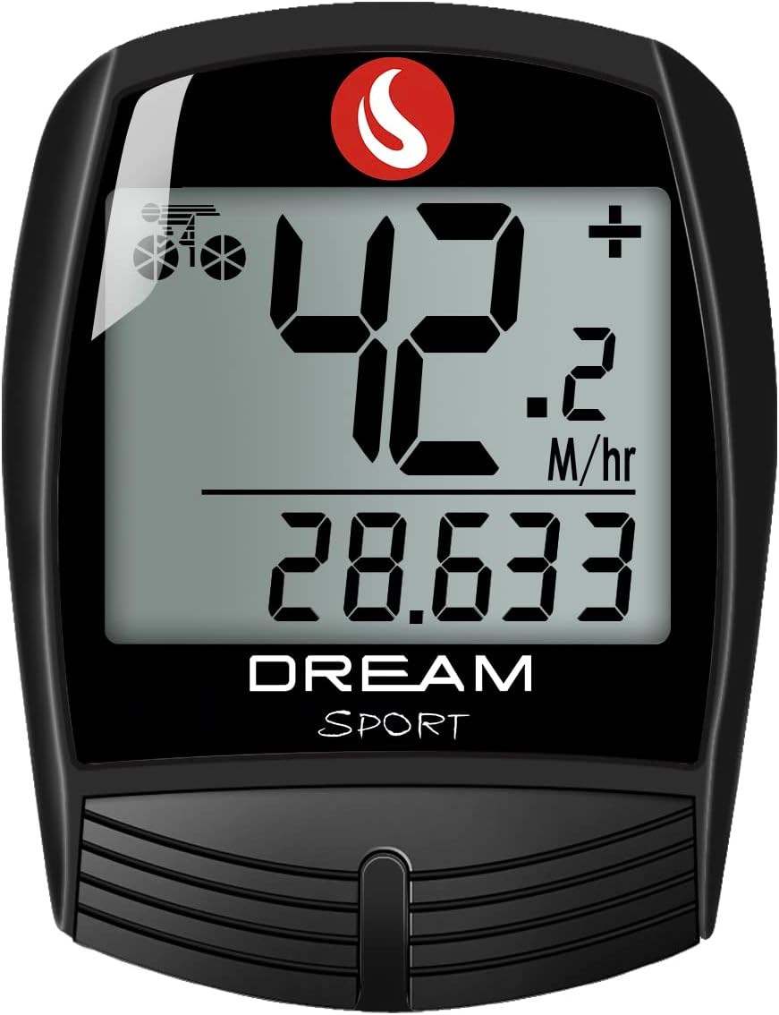 Bike Computer Bicycle Speedometer and Odometer 16-Function Wired Bike Computer Waterproof DCY016