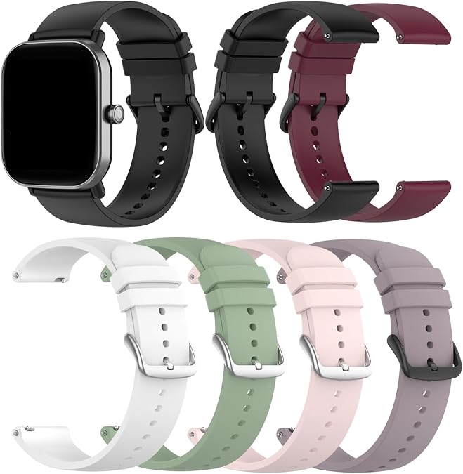 RuenTech IDW19 Smart Watch Bands, Quick Release Silicone Bands Compatible for ENOMIR/MILOUZ/Hoowel/Amzhero/Konitee/Faweio/TOOBUR/DATAFY/KALINCO/TMHAI/A-TGTGA IDW19 Smartwatch