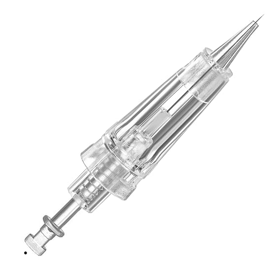 PMU Needles, 10 PCS 1P/1R Safe and Disposable Microblading Needles, PMU Needles 1RL for Shading Eyebrows, Eyeliners, Tattoo, Lip Tinting