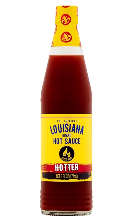 Louisiana Brand Hot Sauce, Hotter Hot Sauce (6 Fl Oz (Pack of 1))