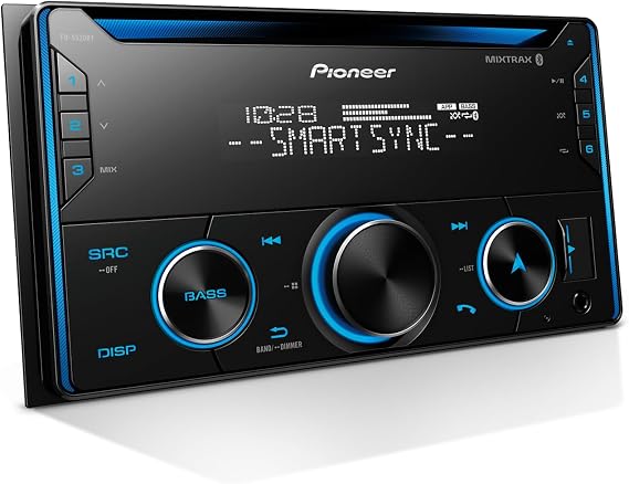 Pioneer FH-S520BT Double Din CD Car Stereo, Bluetooth, USB/AUX, AM/FM Radio | CD Receiver, FLAC, 13-Band EQ, 50W x 4, Voice Control, Front, Rear/SW Selectable RCA Preouts