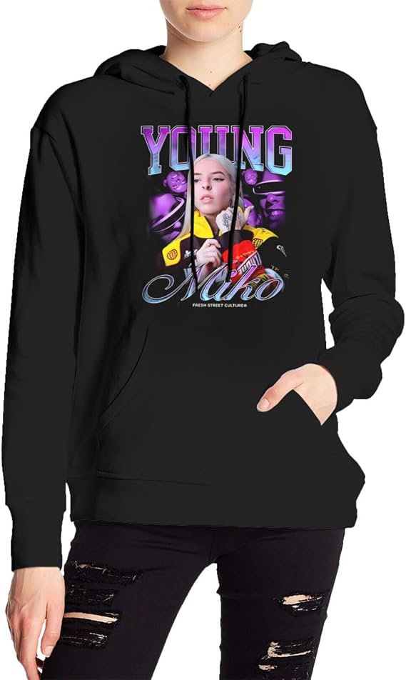 Unisex Classic-Fit Long Sleeve Drawstring Hoodies Pullover Sweatshirt