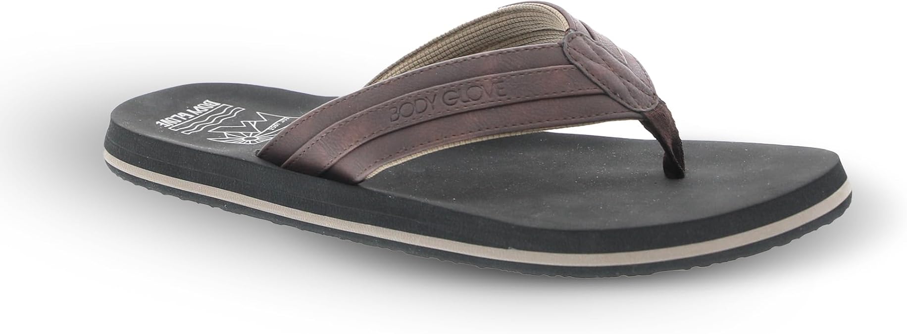 Body Glove Men's Ryft Flip Flops - Stylish and Comfortable Summer Beach Sandals for Men Sandals for Beach and Pool - Lightweight, Arch Support, Water-Friendly