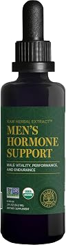 Global Healing Center Men's Hormone Support - Organic Liquid Supplement with Tribulus Terrestris - 2 Fl Oz