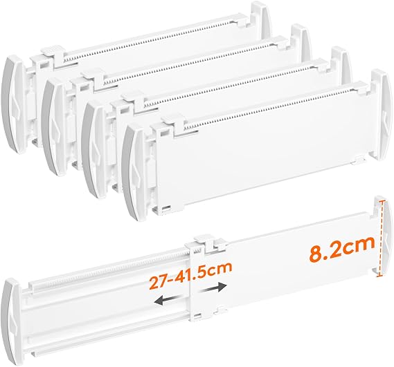 Lifewit 3.2" High Drawer Dividers for Clothes, Adjustable Drawer Organisers