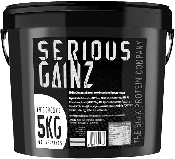 Serious Gainz Bulk Mass Gainer Protein Powder 5kg Weight Gain Shake
