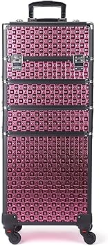 Multifunctional multi-layer trolley case aluminum alloy makeup box artist and toolbox