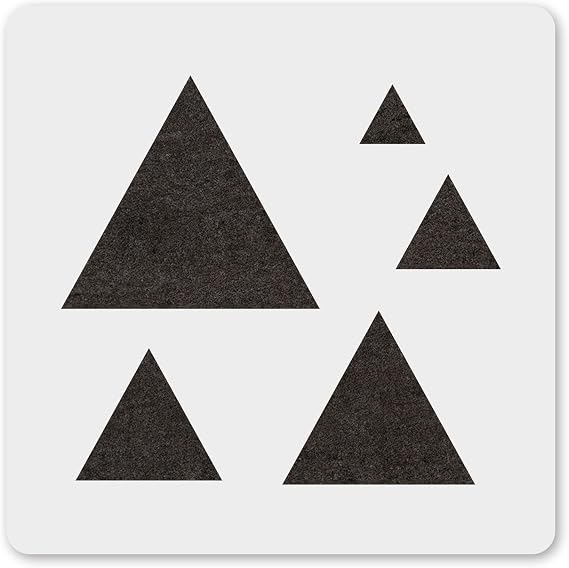 MAGJUCHE Triangles Stencil 12 Inches, Reusable Big Small Triangle Stencil for Wall Painting DIY Crafts Decor