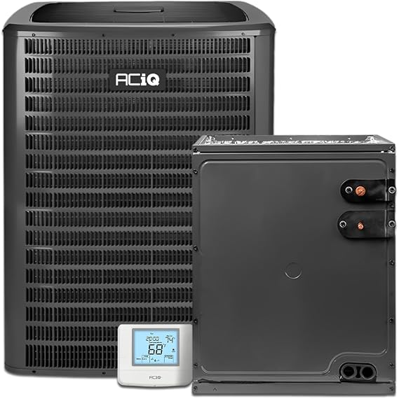 2 Ton 14.3 SEER2 Central Air Conditioner & 17.5" Vertical Coil, Thermostat