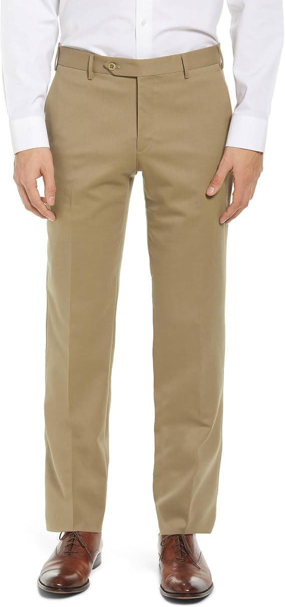 YUCENFU Men's Dress Pants Expandable Waist Stretch Slacks | Premium Soft True-to-Size Wear, Hidden Expandable Waist, Easy Care for Wedding & Business