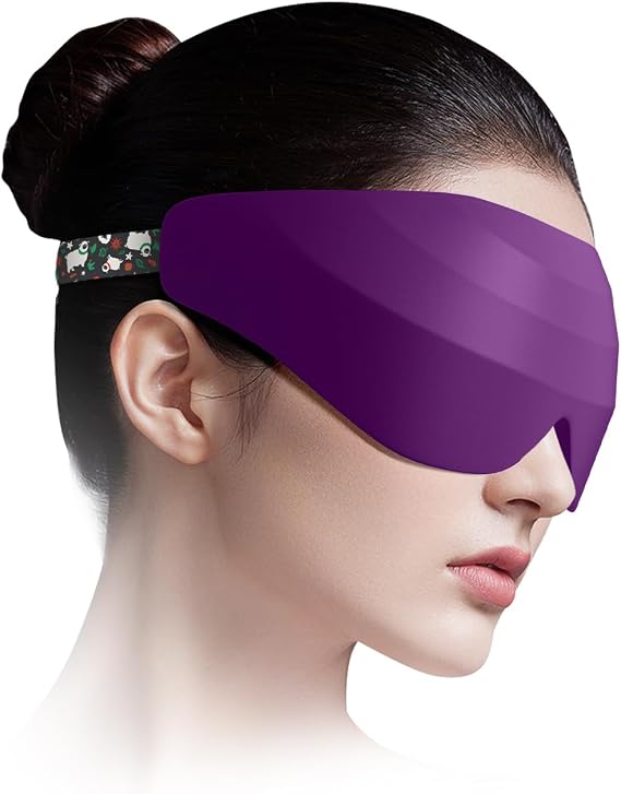 Sleep Mask for Side Sleeper Women Men, EVA BELLE Eye Mask for Sleeping Light Blocking, 3D Sleeping Mask Blackout, Soft Breathable Eye Shade Cover with Adjustable Elastic Strap for Travel Home Nap Rest
