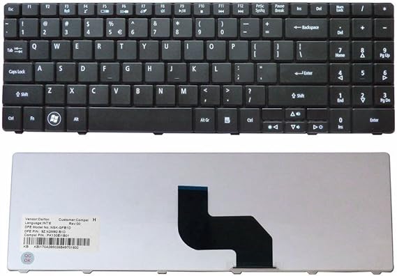 New US Black Keyboard Replacement for Acer Aspire 5734 5734Z Gateway NV51 NV5103h NV5105u