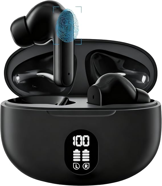 Wireless Bluetooth 5.3 Headphones Hi-Fi Stereo Noise Cancellation