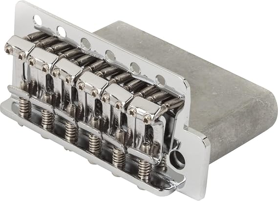 Fender Vintage-Style Standard Series Stratocaster Tremolo Assemblies | Includes bridge assembly, 6 stamped saddles, screws and springs for repair, maintenance and intonation