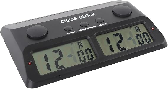 Digital Chess Timer 3-in-1 for Board Games with Countdown Time Limit and Extra Seconds Function - Adaptable for Chinese Chess, International, and Weiqi