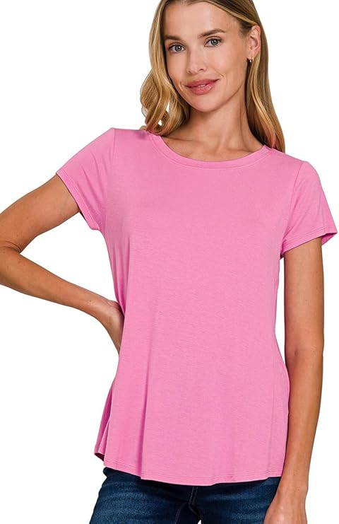 Zenana Flowy Short Sleeve Top