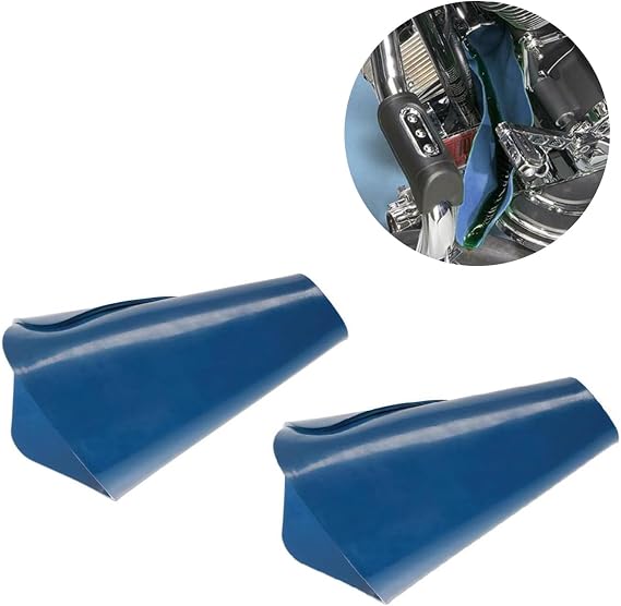 2 Pcs Flexible Oil Draining Funnel, Reusable, Foldable, Universal for Cars, Trucks, Motorcycles, SUV (Blue)