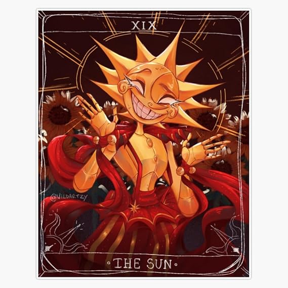The Sun Tarot Card Sticker Vinyl Waterproof Sticker Decal Car Laptop Wall Window Bumper Sticker 5"