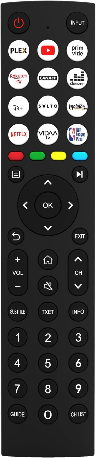 Replacement Hisense TV Remote Control,Universal Remote Control for Hisense VIDAA Smart TV 4K UHD FHD QLED LED LCD HDTV Smart TV - No Setup Needed