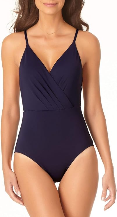 Anne Cole Retro Braid Wrap Maillot One Piece