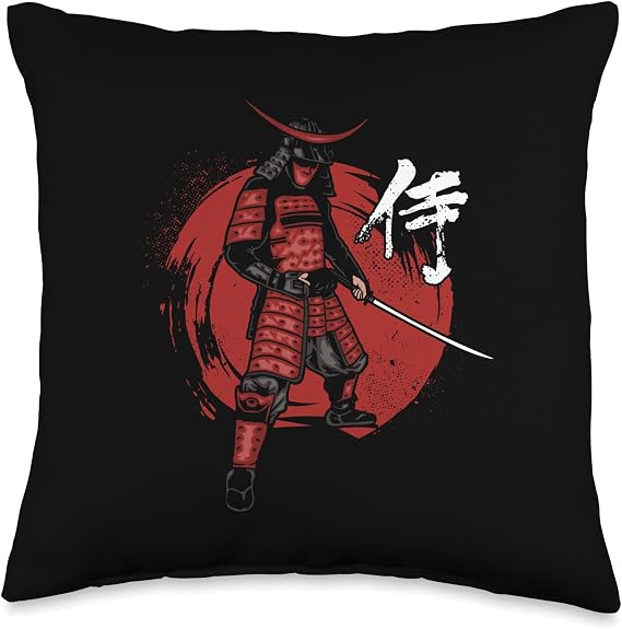 Japanese - Samurai Bushido Throw Pillow
