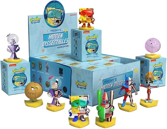 Mighty Jaxx Freenys Hidden Dissectibles : Spongebob Squarepants Series 04 (Super Edition) - Art Collectibles| Single Box | Multicolor| 4" Vinyl Art Toy Blindbox