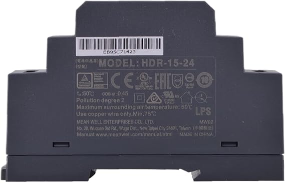 Meanwell HDR-15-24 Power Supply - 15W 24V 0.63A - Ultra Slim