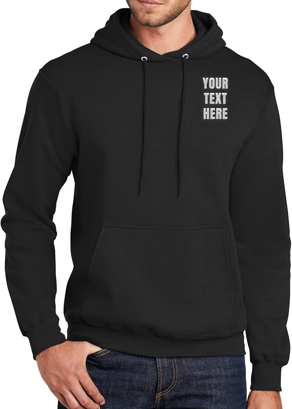 GotPrint Custom Embroidered Sweatshirt Hoodie, Customized Hoodies for Men, Women, Unisex, Design Your Own Text Sweatshirts