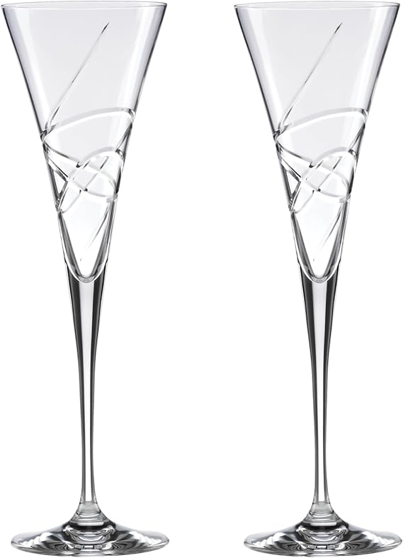 Lenox Adorn Crystal Champagne Flutes, 7oz, Set of 2