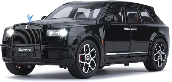 Car Toys for Boys 1/20 Diecast Cars Compatible with Cullinan Collectibles Car Model Kit,Metal Toy Vehicles for Boys and Girls,Pull Back Cars with Lights and Sounds,Cars for Kids Ages 4-8(Black)