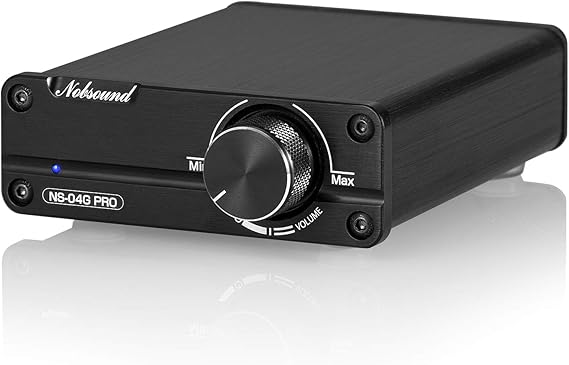Nobsound Mini Dual TPA3116 Digital Power Amplifier HiFi Stereo Amp Audiophile-Grade 2.0 Channel 100W2 NE5532P Pre-Amp (Black)