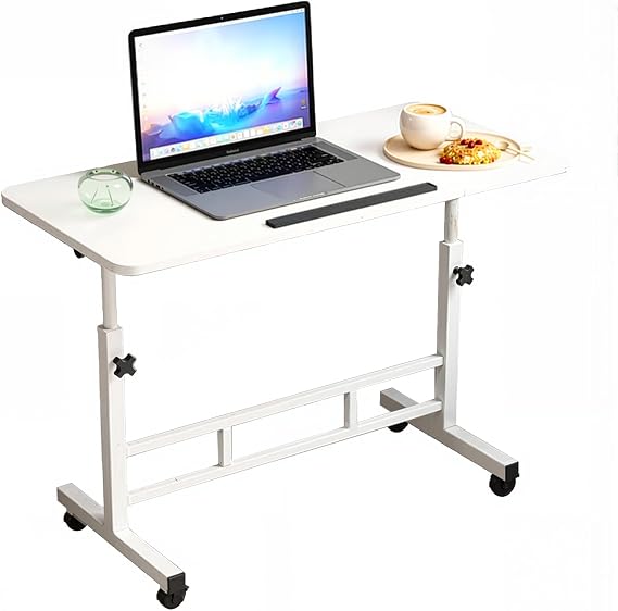 Mobile Height-Adjustable Standing Laptop Desk 60x40cm on Wheels