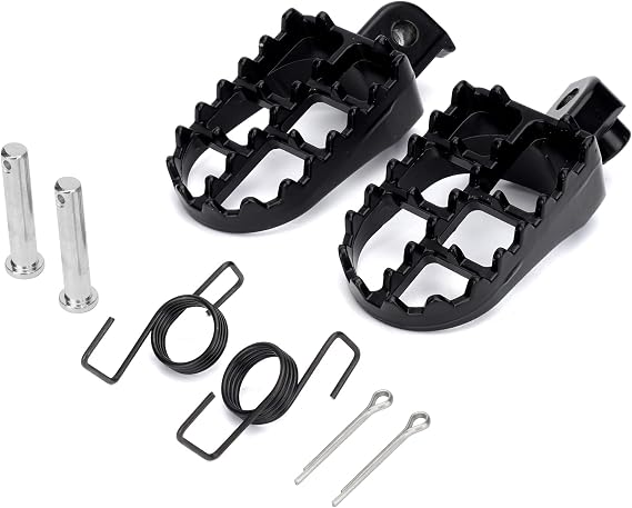 Dirt Bike Foot Pegs, Motorcycle Footpegs Pedals for Dirt Pit Bike - Black | Not Easy to Slip, Lighter, Less Prone to Corrosion, for 50CC-125CC Taotao PW50 PW80 TW200 XR50R CRF50 CRF70 CRF80 CRF100F