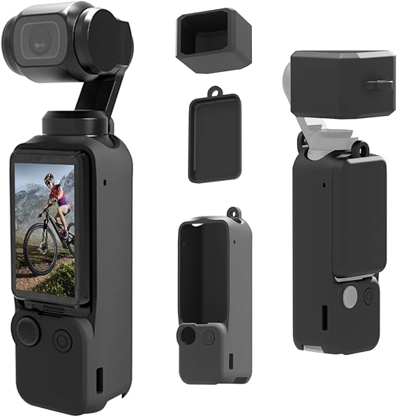 PULUZ Silicone Case for DJI Osmo Pocket 3, Screen & Lens Cover (Black)