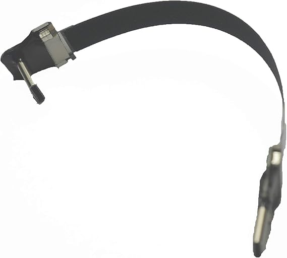 Permanent Short Slim USBC Cable FPV Soft Ribbon FPC Cable USB Type C 90 Degree Angled to USB Type C Straight for sync and Charging (5CM)