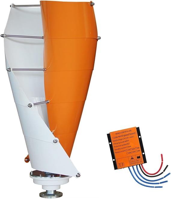 12V 24V 48V Maglev Off-Grid System Home Small Wind Turbine 2KW Vertical Wind Turbine Windmill Kit with Controller (Color : A, Size : 48v)