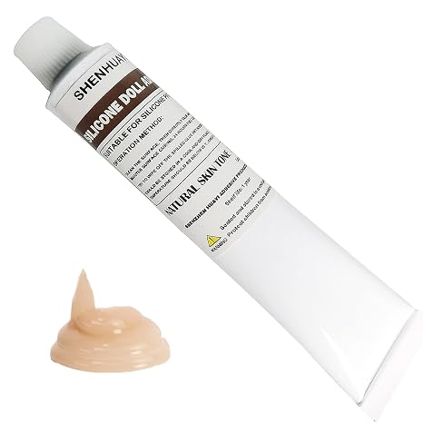 Silicone Doll Repair Glue Filled with Silicone Rubber Glue is Sticky and has Strong Skin Color (Natural Skin Color)