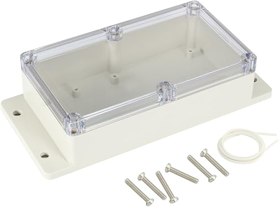 uxcell 6.2"x3.5"x1.8"(158mmx90mmx46mm) ABS Junction Box Universal Project Enclosure w PC Transparent Cover